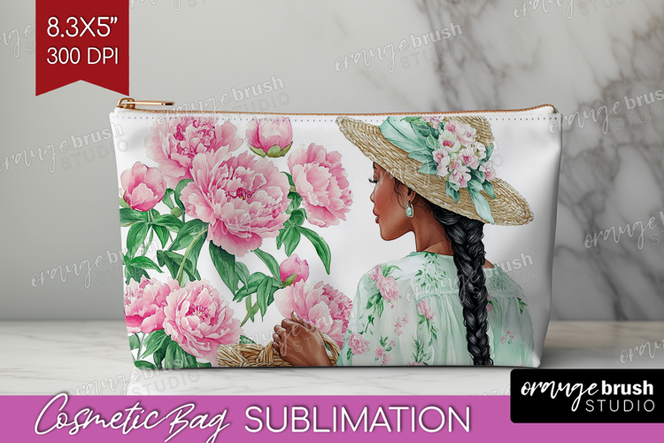 Cottagecore Cosmetic Bag - Green Coquette Makeup Bag PNG