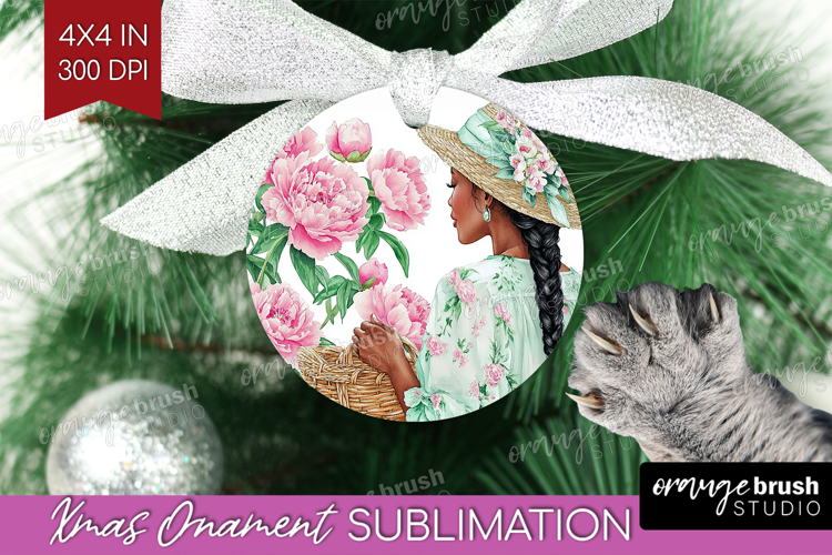 Cottagecore Ornament PNG - Green Coquette PNG Sublimation