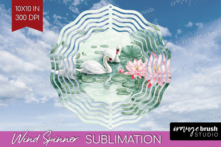 Cottagecore Wind Spinner Sublimation PNG - Green Coquette example image 1