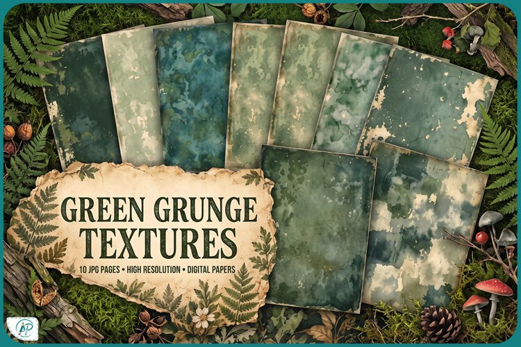 Green Grunge Texture Background (6920158)