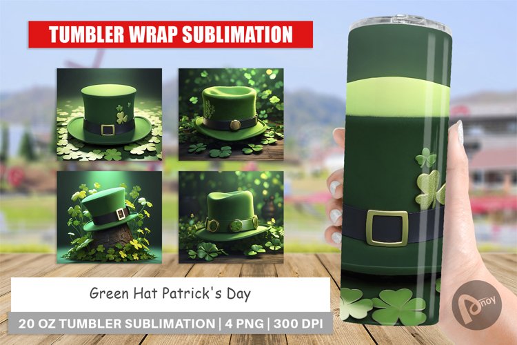 Tumbler Sublimation Wrap Hat Patrick's Day
