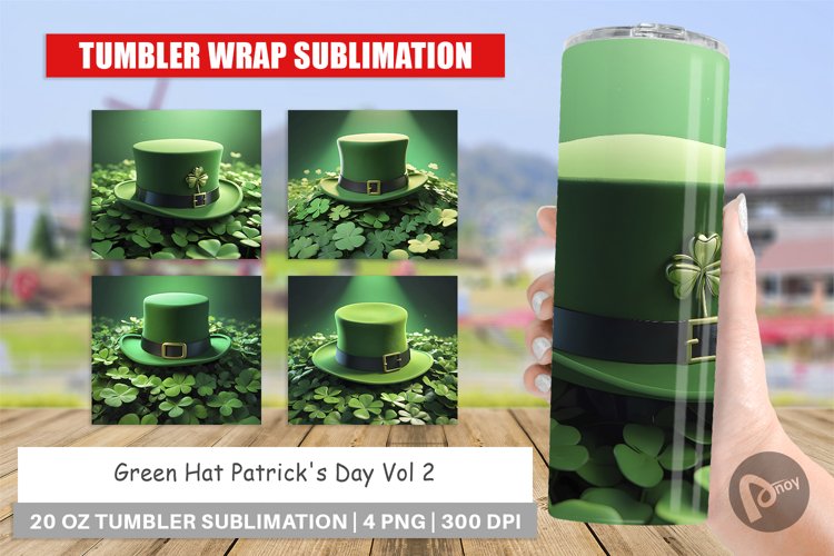 Tumbler Sublimation Wrap Hat Patrick's Day