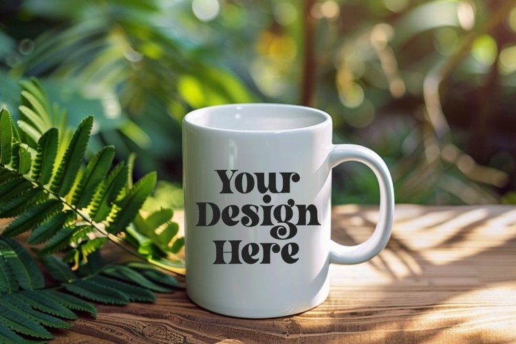 Green Nature Coffee Mug White Mockup