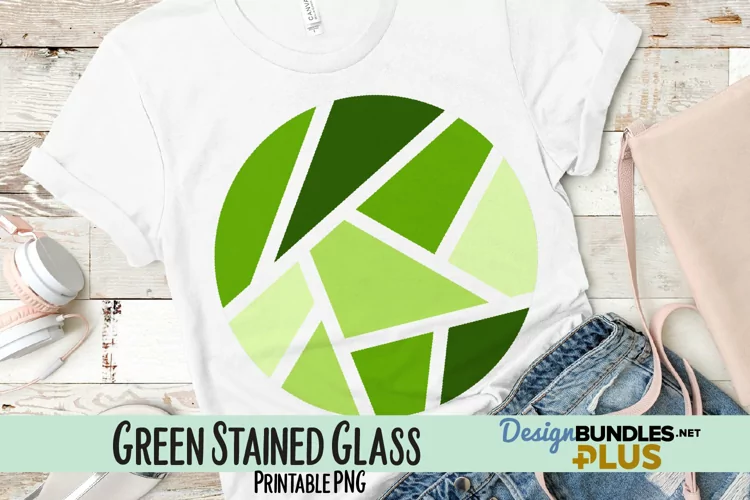 Green Stained Glass Sublimation PNG