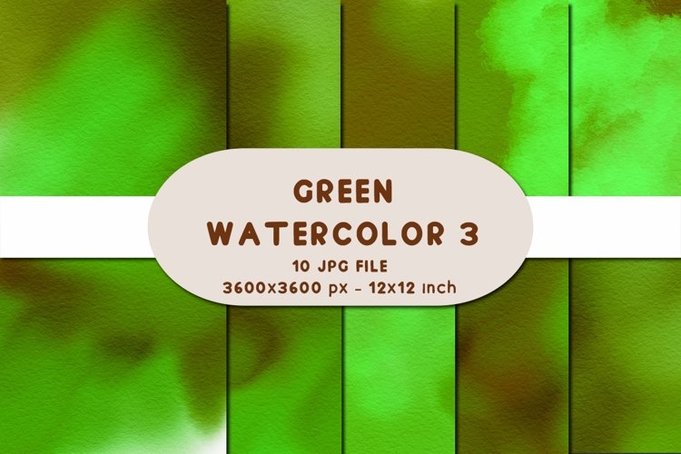 Green Watercolor 3 Digital Papers