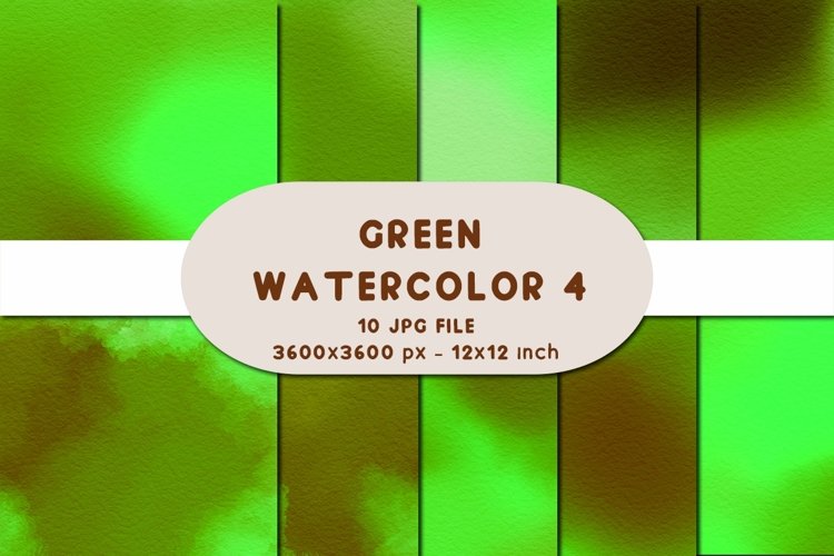 Green Watercolor 4 Digital Papers