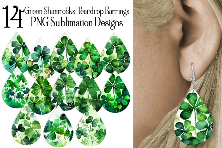 Watercolor Shamrock Clipart Image 14