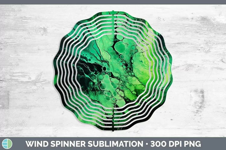 Green Wind Spinner | Sublimation Spinner Designs
