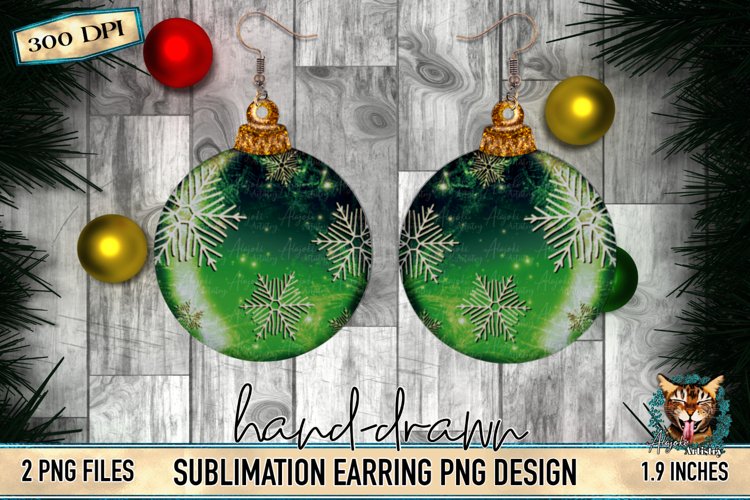 Christmas Sublimation, Sublimation Earring, Sublimation Christmas Ornament, ornament earring