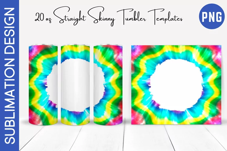 Green Yellow Tie Dye 20 oz Skinny Tumbler