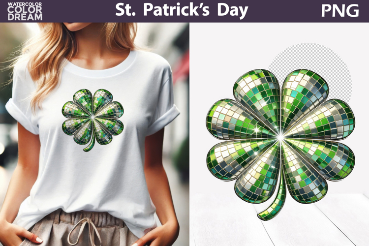 St. Patricks Day Clipart | Lucky Clover Sublimation