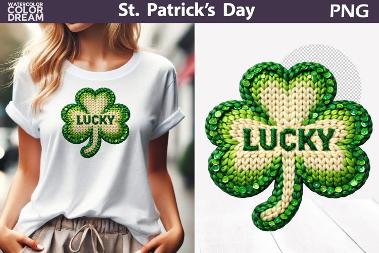 St. Patricks Day Clipart | Lucky Clover Sublimation
