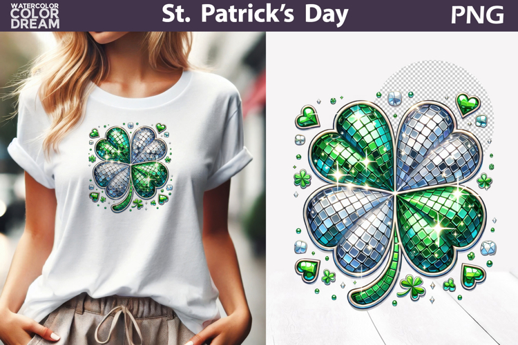 St. Patricks Day Clipart | Lucky Clover Sublimation
