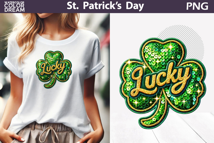 St. Patricks Day Clipart | Lucky Clover Sublimation