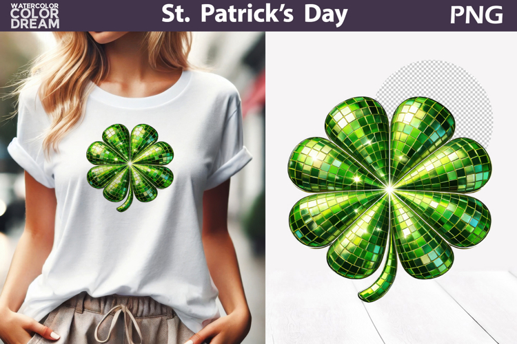 St. Patricks Day Clipart | Lucky Clover Sublimation