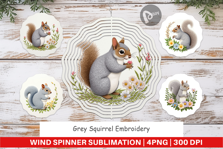 Wind Spinner Grey Squirrel