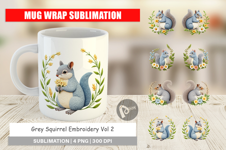 Mug Wrap Grey Squirrel