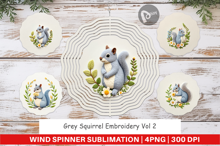 Wind Spinner Grey Squirrel
