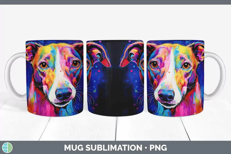 Greyhound Mug Wrap | Sublimation Coffee Cup Designs