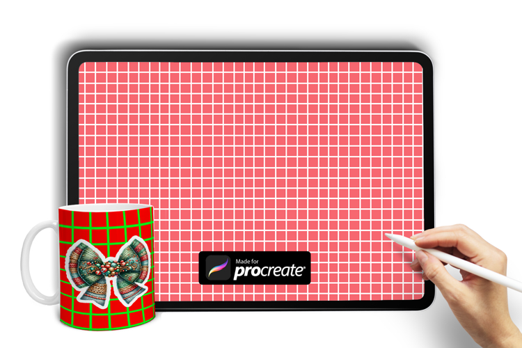 Grid Pattern Procreate Brush | Perfect for Backgrounds