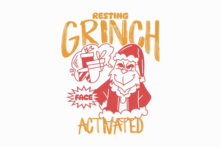 Resting Face Actnated Funny Christmas T-shirt