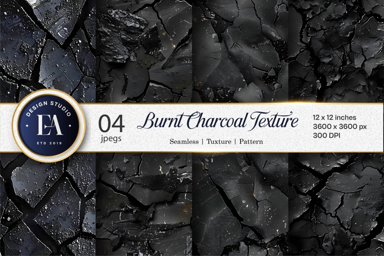 Gritty Burnt Charcoal Texture Digital Paper