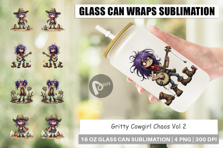 Glass Can Cowgirl Chaos