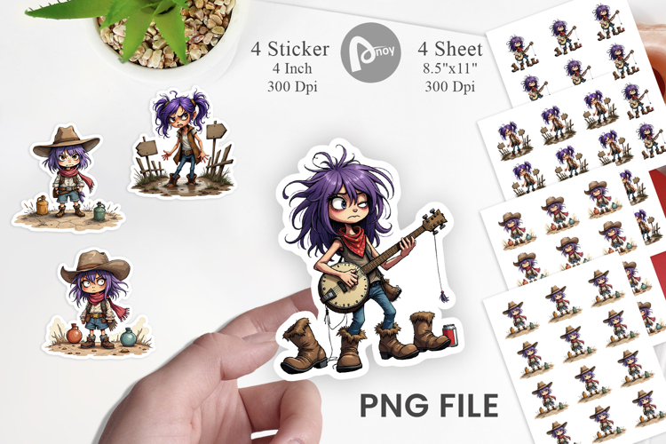 Cowgirl Chaos Sticker