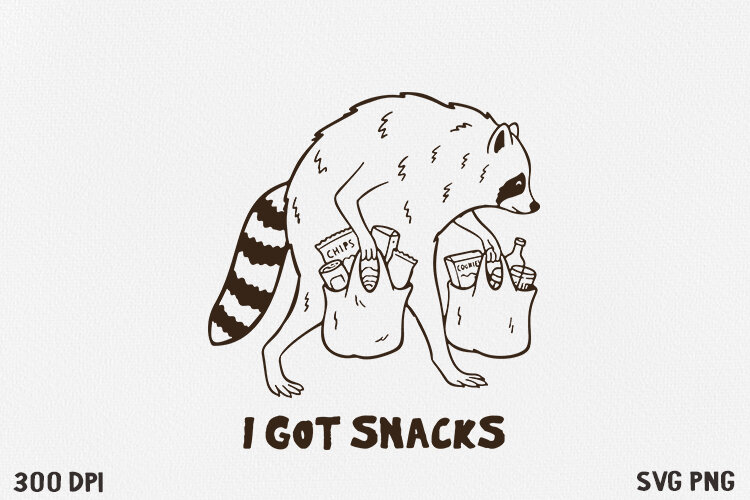 Funny Raccoon SVG PNG, Viral raccoon meme. example image 1