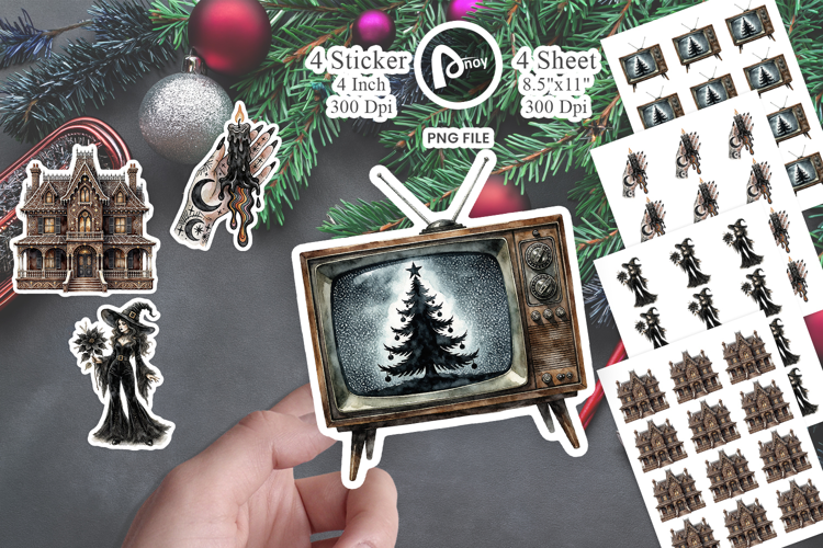 Groovy 70s Occult Gothmas Sticker