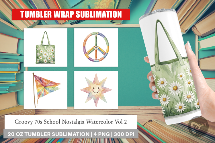 Groovy 70s School Nostalgia Tumbler