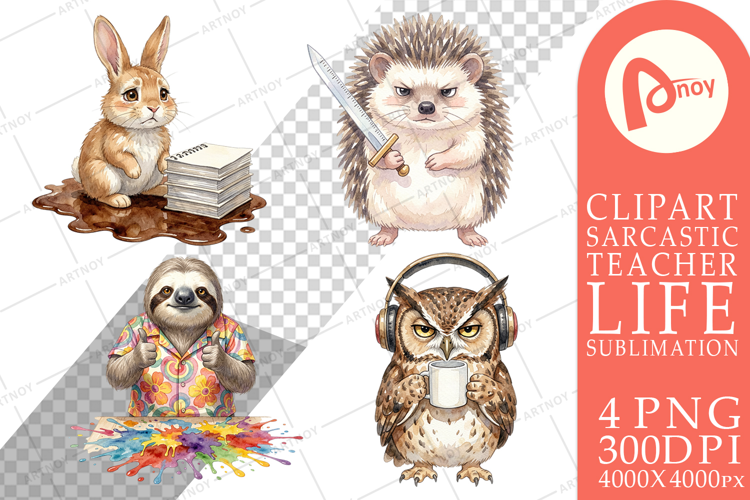 Groovy 70s Teacher Animal Sublimation