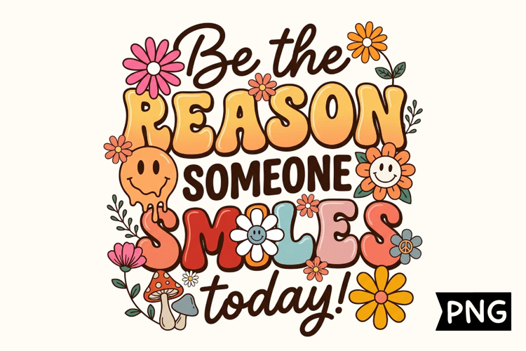 Groovy Be The Reason Smiley PNG