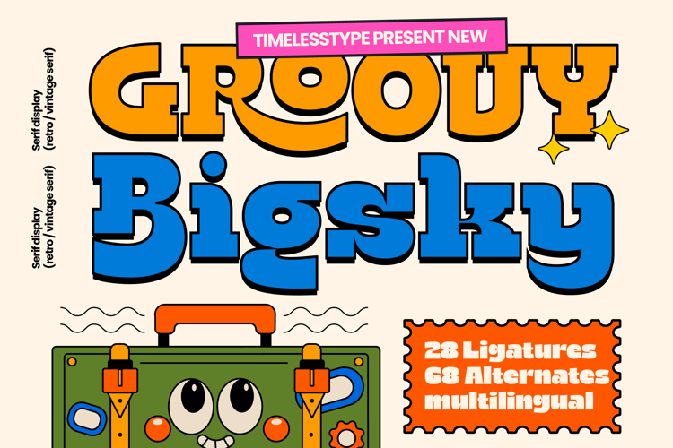 Groovy Bigsky  Retro Vintage Serif