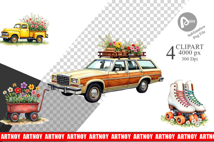 Groovy Bloom Riders 70s Sublimation example image 1