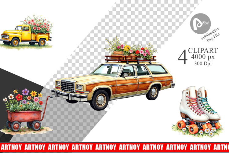 Groovy Bloom Riders 70s Sublimation