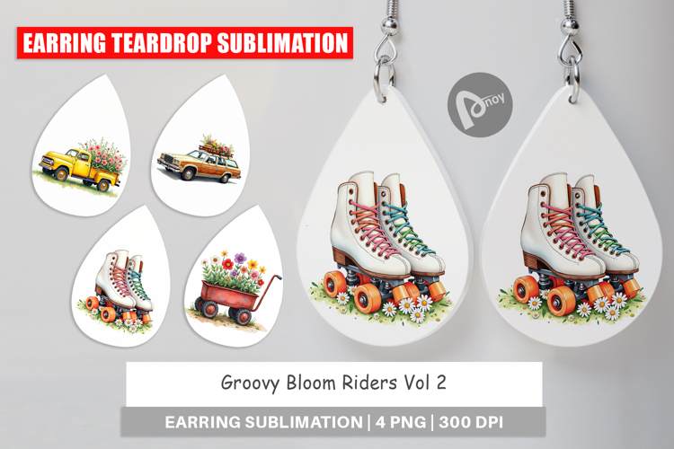 Groovy Bloom Riders 70s Earring