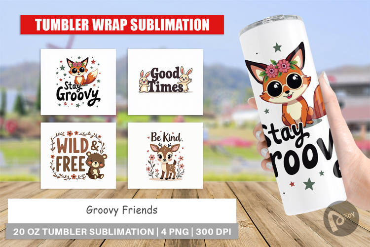 Groovy Friends Tumbler