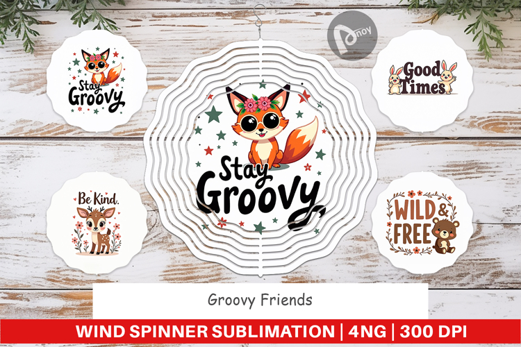 Groovy Friends Wind Spinner