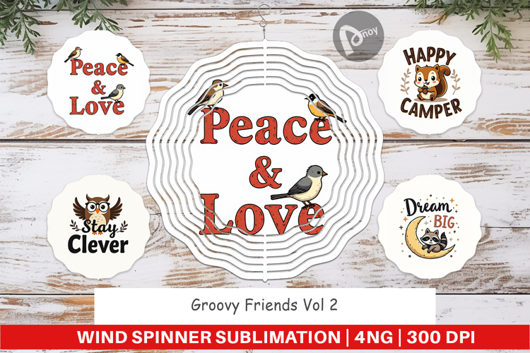 Groovy Friends Wind Spinner