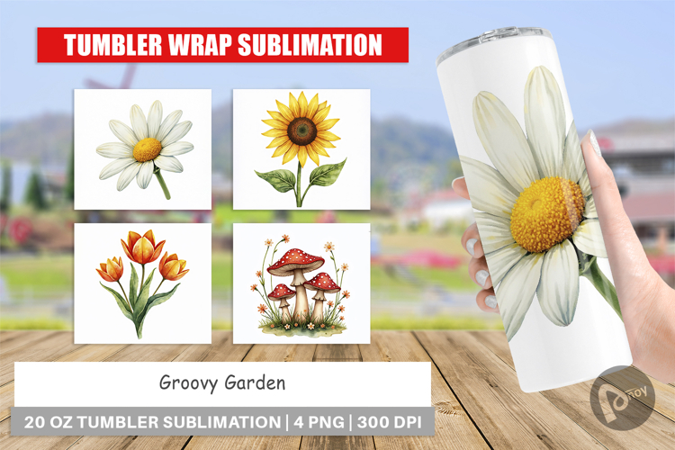 70s Groovy Garden Tumbler