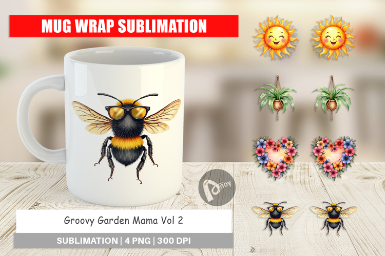 Groovy Garden Mama Mug Wrap