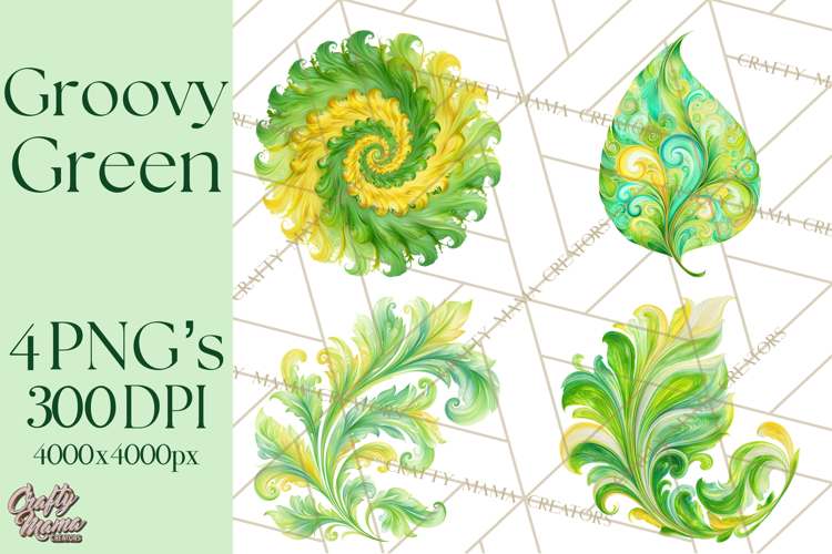 Retro 70s Psychedelic Clipart PNG, Groovy Flowers