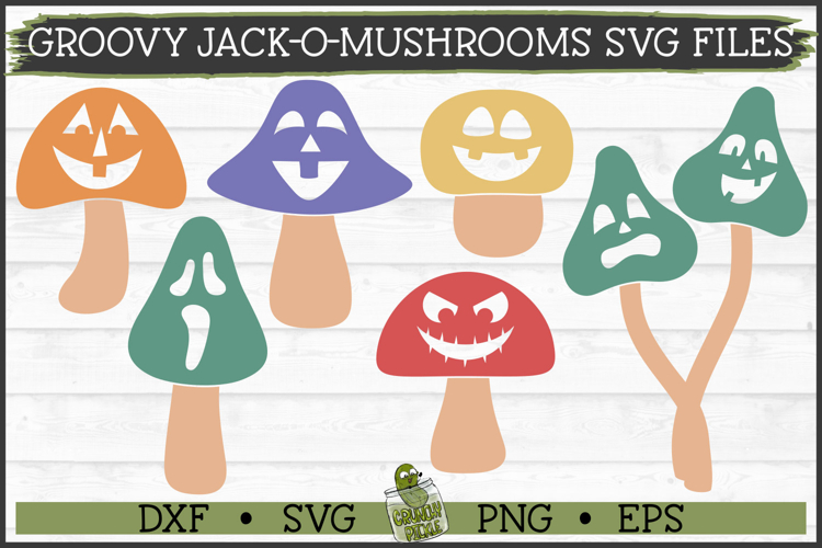 Groovy Jack-O-Mushrooms SVG Files