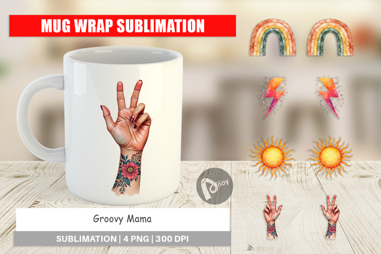 Groovy Mama Vintage Mug Wrap