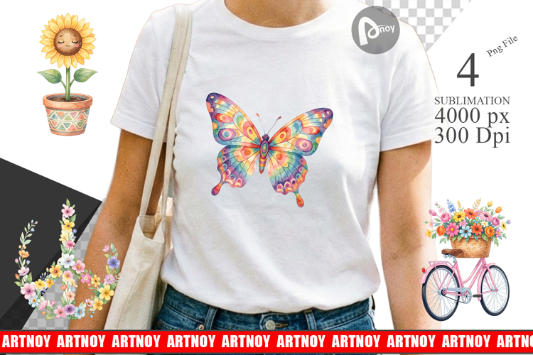 Groovy Retro Floral Garden Sublimation