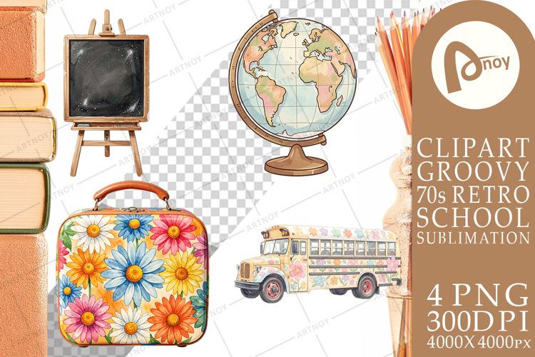 Groovy Retro School Day Sublimation