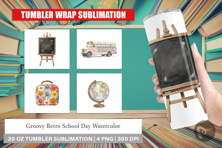 Groovy Retro School Day Tumbler