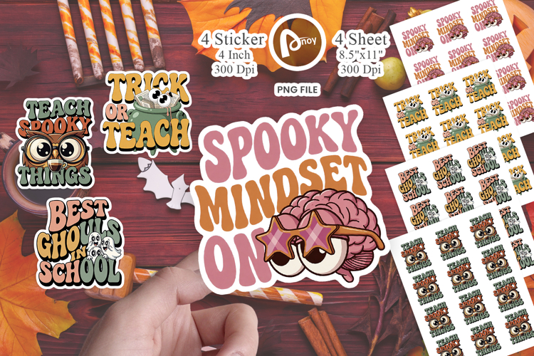 Spooky Teacher Halloween Sticker