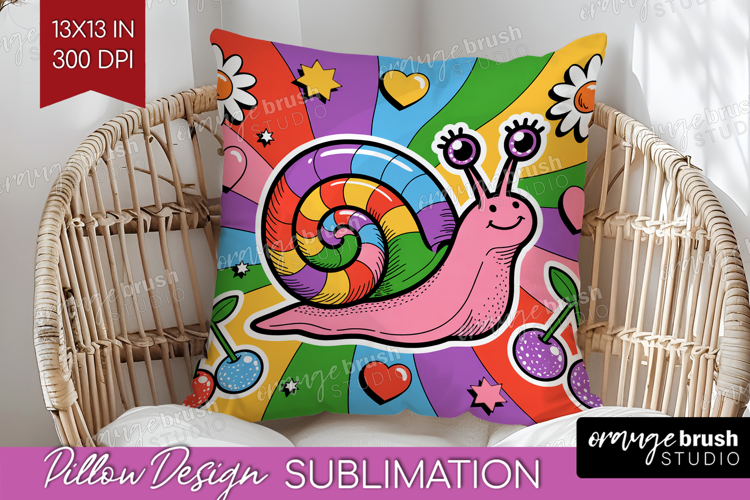 Groovy Pillow Sublimation - Summer Pillow Cover PNG
